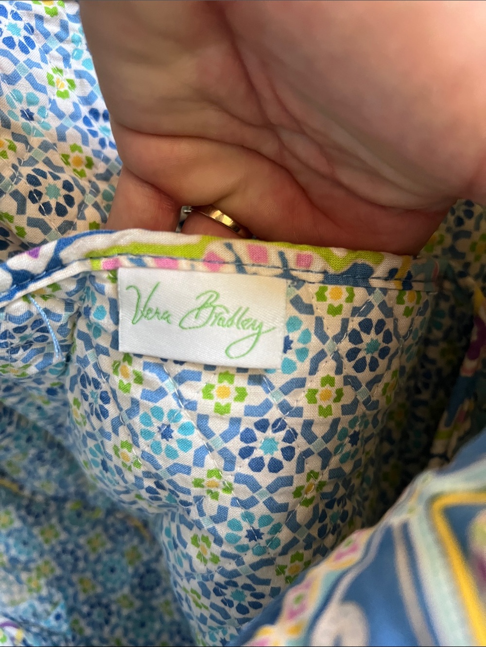Quilted Vera Bradley Tote Bag - Picture 2 of 8